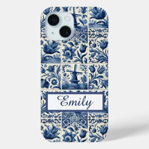 Funda Para iPhone 15 Elegantes mosaicos Delft Personalizados