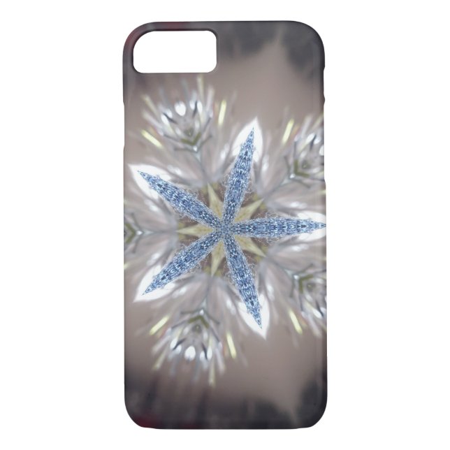 Funda De Case-Mate Para iPhone Elegantes Navidades festivos estrella brillante az (Reverso)