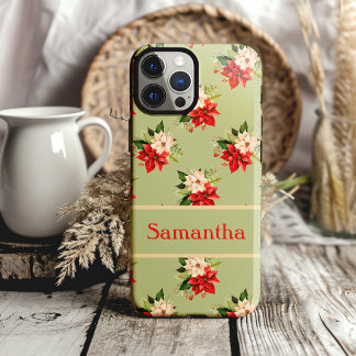 Funda Para iPhone 14 De Case-Mate Elegantes Navidades Poinsettia Botánica Floral