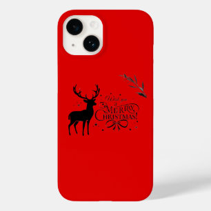 Funda Para iPhone 14 De Case-Mate Elegantes Navidades Reindeer Art con deseos de vac