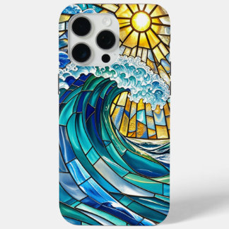 Funda Para iPhone 15 Pro Max Elegantes olas oceánicas y resplandor de sol - Imp