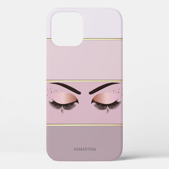 Funda De Case-Mate Para iPhone Elegantes Pestañas Modernas Rayadas (Reverso )