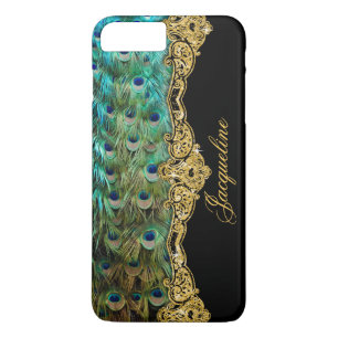 Funda Para iPhone 8 Plus/7 Plus Elegantes plumas de pavo real de rococo barroco vi