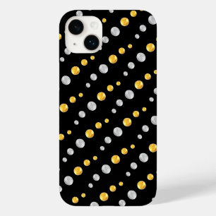 Funda Para iPhone 14 Plus De Case-Mate Elegantes puntos dorados y plateados sobre negro