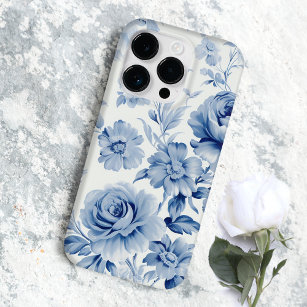 Funda Para iPhone 14 Pro De Case-Mate Elegantes Rosas de color azul pastel