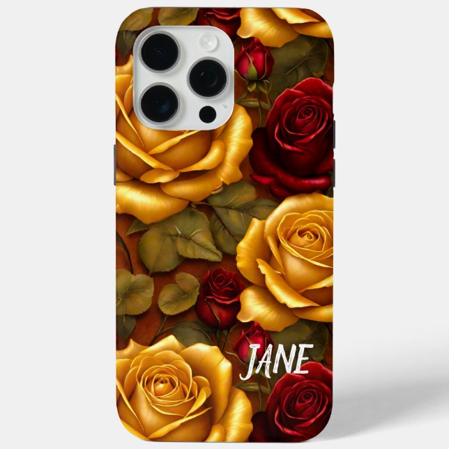 Funda De Case-Mate Para iPhone Elegantes Rosas dorados San Valentín especial (Reverso )