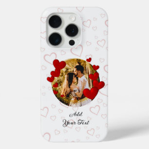 Funda Para iPhone 15 Pro Elegantes San Valentines, Amor, Corazón Rojo de An