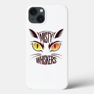 Funda Para iPhone 13 Elegantes Whiskers de Gatos