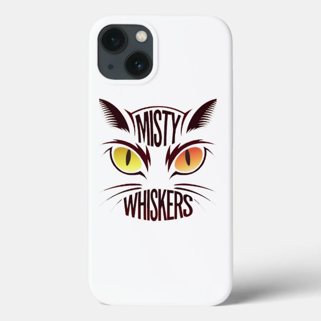 Funda De Case-Mate Para iPhone Elegantes Whiskers de Gatos (Reverso)