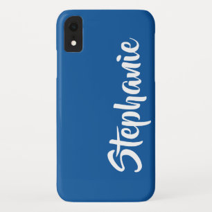 Funda Para iPhone XR Elegir color azul Minimalista Jumbo Nombre