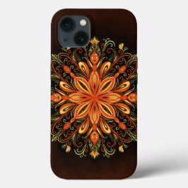 Funda Para iPhone 13 Elemento de fuego Mandala - Creatur de llama Kalei