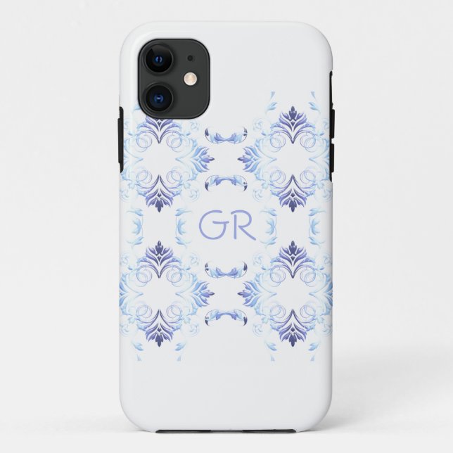 Funda De Case-Mate Para iPhone Elemento de Monogram.Baroque (Reverso)