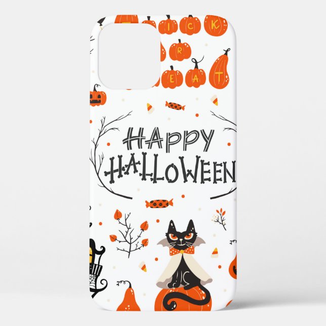 Funda De Case-Mate Para iPhone Elementos de diseño de Halloween. Clases de Hallow (Reverso )