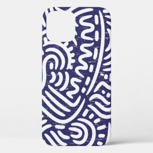 Funda Para iPhone 12 Elementos étnicos dibujados a mano, un patrón vibr