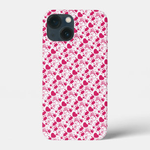 Funda Para iPhone 13 Mini elementos patrones día de San Valentín
