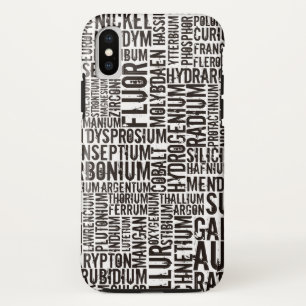 Funda Para iPhone X Elementos químicos...