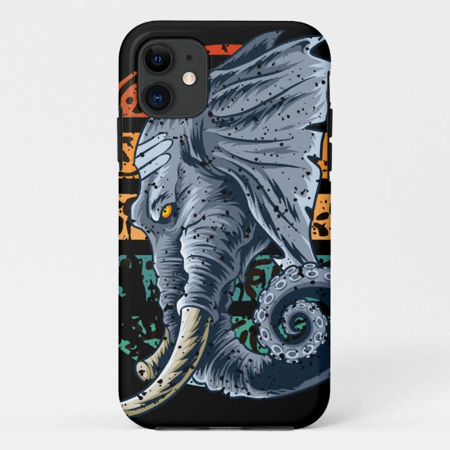 Funda De Case-Mate Para iPhone Elephantopus Elephant Tentacle Trunk Lovecraft (Reverso)