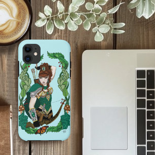 Funda Para iPhone 11 Elfa Arquera del Bosque Encantado de Fantasía Verd