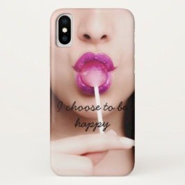 FUNDA PARA iPhone X ELIGO SER FELIZ - LOLIPOP