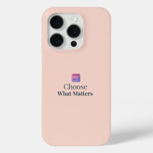 15 Pro Elija Lo Que Importa Funda para iPhone Minimalista