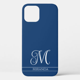 Funda Para iPhone 12 Elija su propio color - Monograma mínimo y nombre