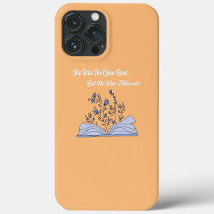 Funda Para iPhone 13 Pro Max Ella era un libro abierto pero él era analfabeto d