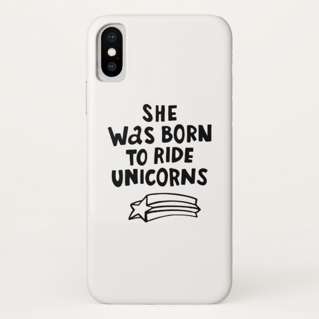 Funda De Case-Mate Para iPhone Ella nació montar unicornios (Reverso)