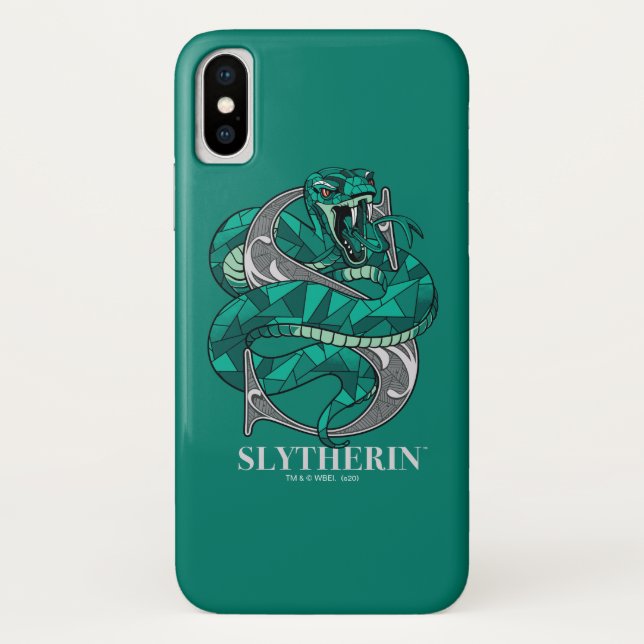 Funda De Case-Mate Para iPhone Emblema cruzado SLYTHERIN™ (Reverso)