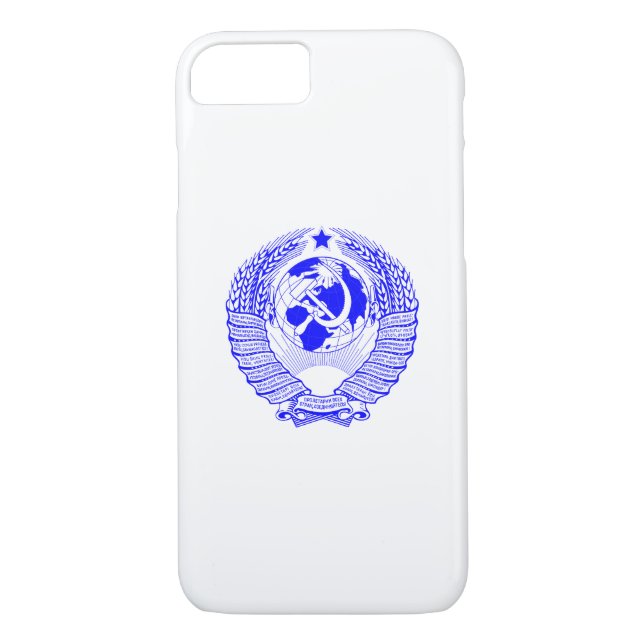Funda De Case-Mate Para iPhone Emblema estatal azul original de la URSS (Reverso)
