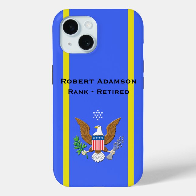 Funda De Case-Mate Para iPhone Emblema militar americano personalizar  (Reverso )