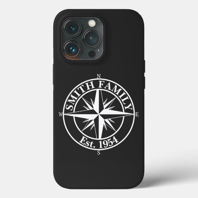 Funda De Case-Mate Para iPhone Emblema personalizable de monograma de estrella de (Reverso )