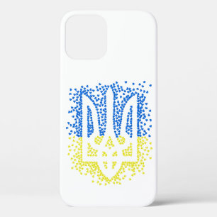 Funda Para iPhone 12 Emblema ucraniano trident tryzub esparce corazones