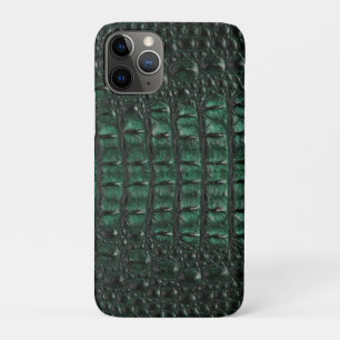 Funda Para iPhone 11 Pro Emerald Crocodile Leather Luxury Exotic Skin