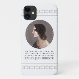 Funda Para iPhone 11 Emily Bronte Retrato y Cita - Sin Alma de Cobarde