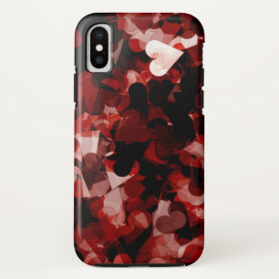 Funda Para iPhone X Emoción roja de los corazones del amor verdadero