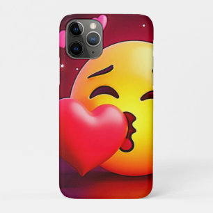Funda Para iPhone 11 Pro Emoji del corazón del beso dulce