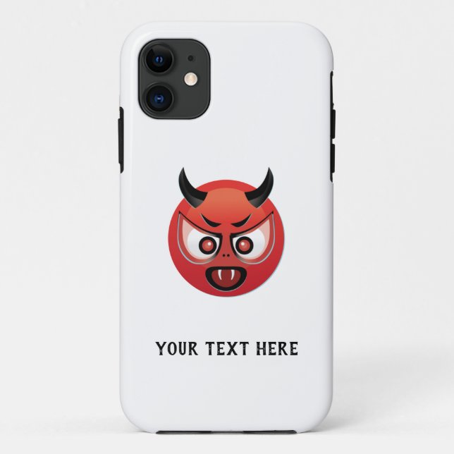 Funda De Case-Mate Para iPhone Emoji del diablo (Reverso)