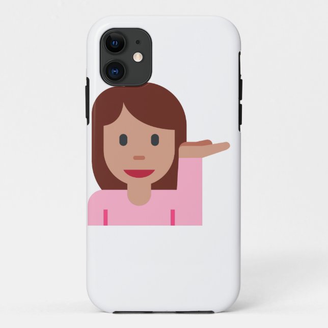 Funda De Case-Mate Para iPhone emoji femenina (Reverso)