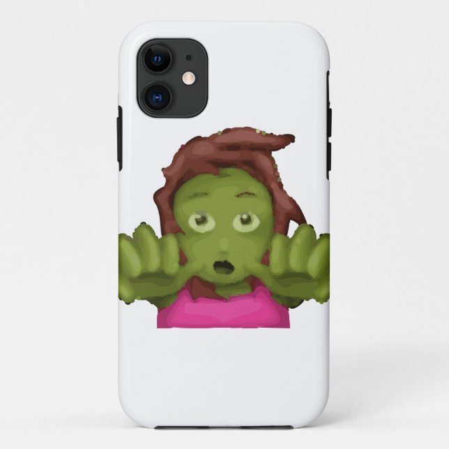 Funda De Case-Mate Para iPhone emoji mujer zombie (Reverso)
