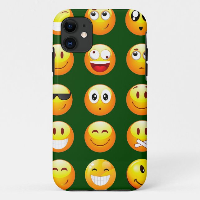 Funda De Case-Mate Para iPhone emoji verde oscuro (Reverso)