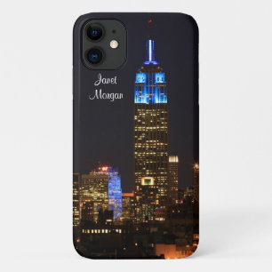 Funda Para iPhone 11 Empire State Building, 30 Rock en azul para el aut