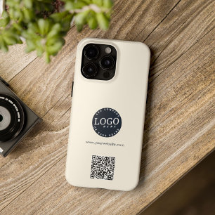 Funda Para iPhone 15 Pro Max Empleado de código QR del logotipo comercial y del