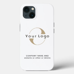 Funda Para iPhone 13 Empresarial Su logotipo aquí Limpiar Blanco Mínimo