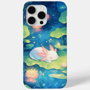 Funda Para iPhone 15 Pro Max En la dulce escapada de ajolotes del estanque de f