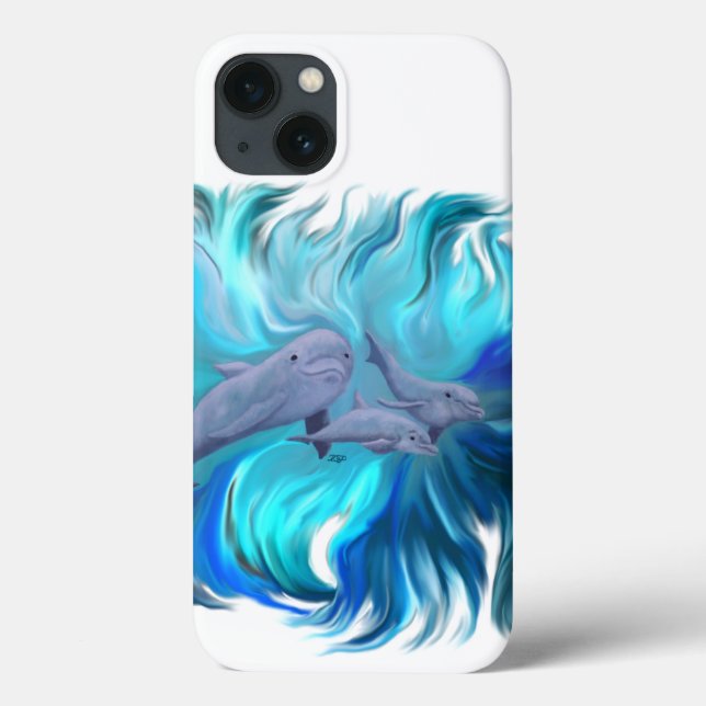 Funda De Case-Mate Para iPhone En la escuela de delfines (Reverso)