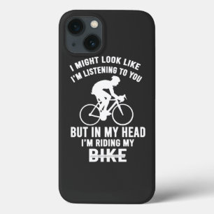 Funda Para iPhone 13 En mi cabeza montando mi camiseta en bicicleta