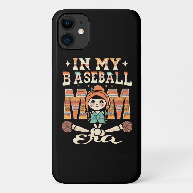 Funda De Case-Mate Para iPhone En mi era de mamá de béisbol (Reverso)