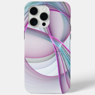 Funda Para iPhone 15 Pro Max En Movimiento, Arte Fractal Abstracto Moderno y Co