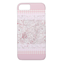 Funda Para iPhone 8/7 En rosa y encaje