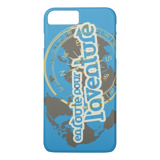 Funda De Case-Mate Para iPhone en route pour l'aventure map blue (Reverso)